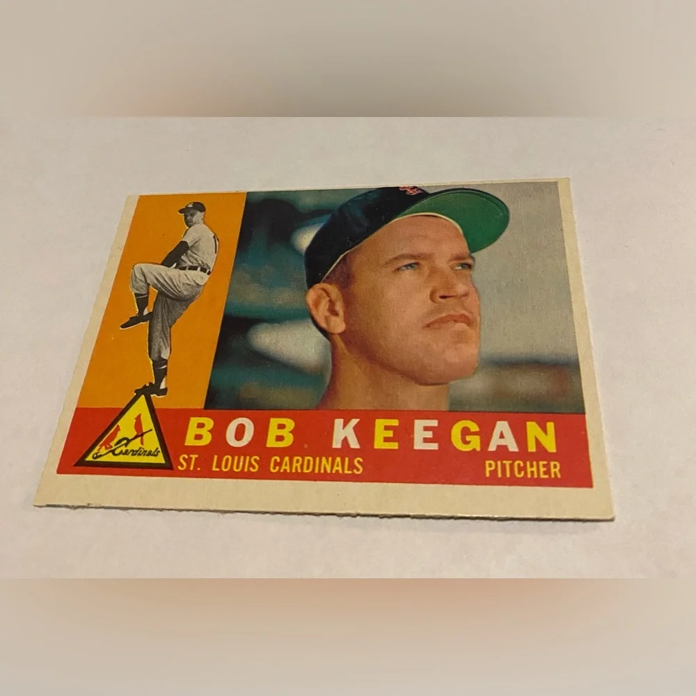 Bob Keegan 1960 Topps Baseball Card # 291 Vintage Collectible St Louis Cardinals